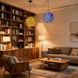 Iluminación Navideña para Interiores y Exteriores, Decoración de Bolas Metálicas Brillantes, Luces con Motivos de Bolas de Aluminio para Festivales de Año Nuevo, Luces Colgantes de Navidad - Product Image 4