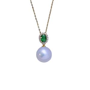 Collar de Perlas Blancas de Agua Dulce de 11-12 mm al por Mayor con Colgante de Plata S925, Brillante y Delicado, para Mujer - Product Image 5