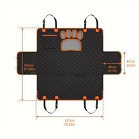Housse de siège de voiture pour animaux de compagnie en tissu de coton rembourré matelassé imperméable, séchage rapide, anti-rayures, facile à nettoyer, durable, amovible et lavable, 2