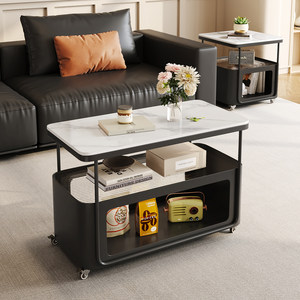 Raffinierter Kreativer Stein-Beistelltisch/Teetisch mit Stauraum im Luxuriösen Stil Wohnzimmermöbel für Kleine Wohnungen - Product Image 1