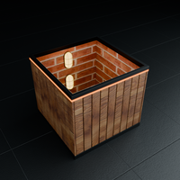 Table de bar éclairée moderne à effet miroir LED Tiki Whisky pour l'extérieur pour les pubs, les cafés, les hôtels, les centres commerciaux