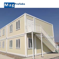 Kit de structure de maison conteneur modulaire préfabriquée détachable Mag Prefabs pour immeuble de bureaux au design moderne