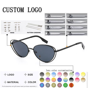 Gafas de sol tipo ojo de gato para mujer, lentes degradadas con montura completa, 100% protección UV, protección solar para adultos - Product Image 2