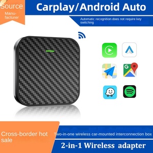 Mini ma thuật Carplay Android <span class=keywords><strong>Auto</strong></span> 2 trong 1 chuyển đổi hộp Carbon fibre Shell có dây để không dây Carplay Adapter chuyển đổi hộp - Product Image 2