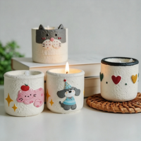 Adorable bougie parfumée en cire de soja en forme d'animal dans un gobelet, décoration créative faite à la main, cadeau de niche haut de gamme, parfum d'ambiance pour la maison