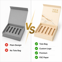 Boîte cadeau écologique pour petits flacons avec sac fourre-tout, logo personnalisé, emballage minimaliste crème pour vernis à ongles et parfum, OEM ODM