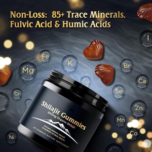 Gummies de Shilajit 600 mg, Complément Alimentaire Minéral Naturel Biologique, Sans OGM, Sans Gluten, Saveur Fruitée, Boost d'Énergie, 60 Comprimés - Product Image 6