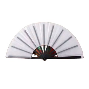 Abanico Plegable de Plástico Personalizado de 33 cm, Abanico de Mano Grande de Colores para Kung Fu, Carnaval, Música, Festival, Baile, Regalos, Artesanía de Bambú - Product Image 2