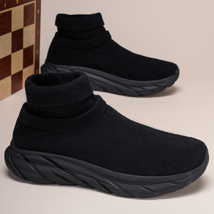 Chaussures décontractées pour hommes, style marche, respirantes, <span class=keywords><strong>en</strong></span> maille extensible, avec semelle intérieure <span class=keywords><strong>en</strong></span> forme de chaussette, semelle intermédiaire <span class=keywords><strong>en</strong></span> EVA, semelle extérieure <span class=keywords><strong>en</strong></span> caoutchouc, logo personnalisé - Product Image 6