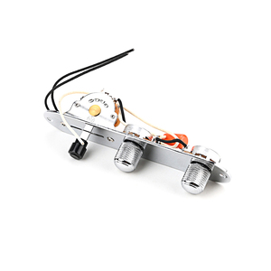 Plaque de commande entièrement chargée Plaque de commande pré-câblée à 3 voies avec faisceau de câblage pour <span class=keywords><strong>Tele</strong></span>/Telecaster <span class=keywords><strong>Chrome</strong></span>/Black/Gold - Product Image 3