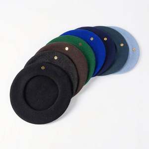 Boina de Lana para Niños, Otoño Invierno, Nueva Moda, Diseño Simple con Etiqueta Metálica Cosida, Cálida y Moderna - Product Image 4