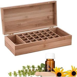 Caja para aceites esenciales, caja de almacenamiento de aceites esenciales con múltiples compartimentos de bambú y madera, caja de exhibición, caja de bambú y madera, cosmética - Product Image 3