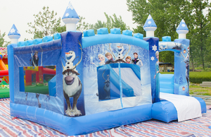 Christmas gorilla home combo with Slide Frozen inflatable bouncy castle - Product Image 3
