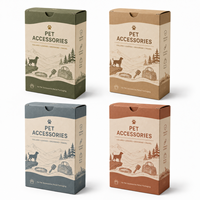 Boîtes auto-érectiles personnalisées écologiques et recyclables avec fond à verrouillage automatique, revêtement UV, impression offset pour l'emballage de détail d'accessoires pour animaux de compagnie