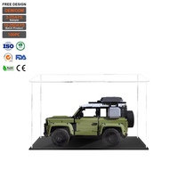 Boîte de présentation moderne en acrylique écologique, montage facile, pour le modèle de véhicule tout-terrain Land Rover Defender 42110, avec couvercle anti-poussière