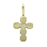 BESDZ0218 Collier chaîne en cuivre avec pendentif croix massif en zircon complet de 87 mm, style européen et américain, unisexe, hip-hop, grande boucle
