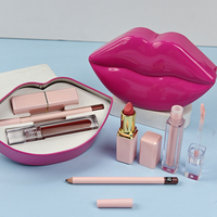 Coffret Maquillage Lèvres Luxe 3-en-1 Vegan Effet Mat Scintillant Transparent Rouge à Lèvres Liquide Imperméable Huile à Lèvres Rose Brillante & Crayon Contour des Lèvres – Meilleures Ventes