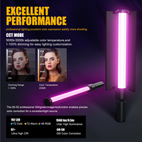 Bâton de couleur Led RGB Tube USB Lampe De Poche Rechargeable Rotatif Debout Selfie Vidéo Studio Lumière pour Vidéo et Photographie