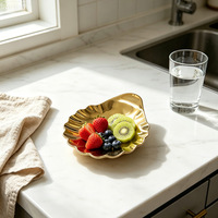 Plateau de rangement créatif en acier inoxydable 304, assiette à dessert, plateau à fromage, boîte de rangement pour bijoux, ensemble de couverts dorés pour mariage