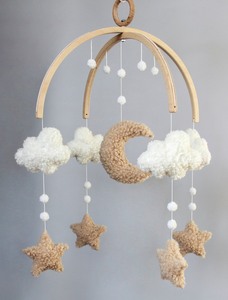 Cama colgante hecha a mano campana guardería moondrop bebe juguetes 0-12 meses colgando <span class=keywords><strong>musical</strong></span> Boucle <span class=keywords><strong>cuna</strong></span> móvil para <span class=keywords><strong>cuna</strong></span> - Product Image 2