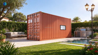 Maison conteneur maritime de 20 pieds, préfabriquée, modulaire, portable, design moderne, pour villa, jardin, bureau, immeuble, appartement