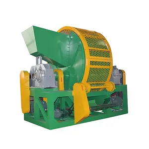 Double shaft tire shredder machine tyre recycling plant for sale