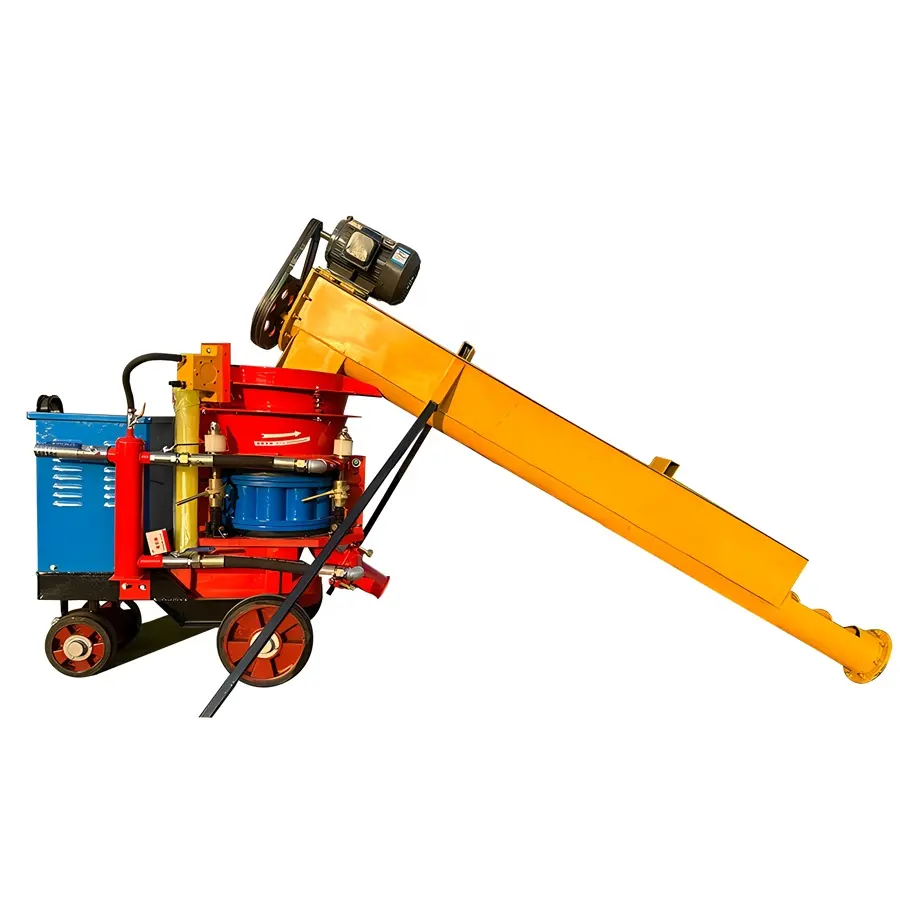 Automatic PZ-5 Dry Sand Mortar Concrete Cement Spraying Painting Machine For Foundation Mining Tunnel Wet Spraying Tools