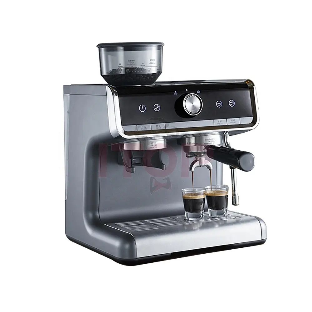 ITCM5020A सभी-में-एक कॉफी निर्माता 15Bar कॉफी निर्माता और चक्की भाप funtion के साथ स्वत: कॉफी मशीन