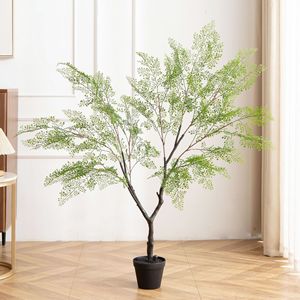 Plante décorative d'intérieur en pot grand format, Fougère persane artificielle Meng Jie, plante ornementale noire - Product Image 1