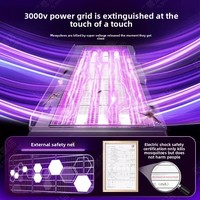 Lampe anti-moustiques solaire à LED pour extérieur, garantie 1 an, démarrage automatique, indice IP33, système de double charge 3600V
