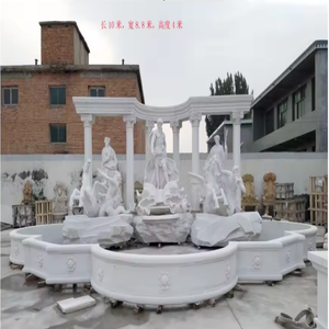 Escultura de mármol personalizada de la fuente de Trevi <span class=keywords><strong>Di</strong></span> escultura de piedra famosa de la plaza grande para el paisaje al aire libre - Product Image 5