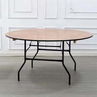 Table de salle à manger ronde pliable de mariage en bois moderne populaire et moins cher Table pliante d'extérieur