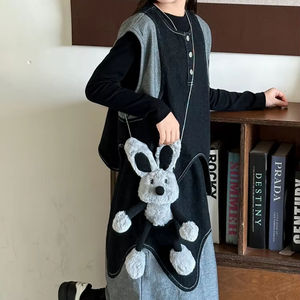 Set di abbigliamento Casual da ragazza autunnale in tre pezzi gonna in Denim con Design a blocchi di colore ODM - Product Image 2