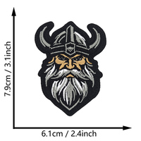 Patchs thermocollants brodés scintillants Valknut Nœud Triangulaire Rune Mythologie Nordique Viking pour Veste Sac à Dos Jean Uniforme