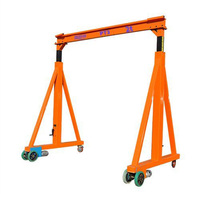 Mini-grue portique rapide à 4 roues pour atelier intérieur et exploitation minière, grue portique mobile électrique montée sur rail de 500 kg à 10 tonnes