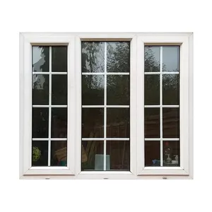 ויניל UPVC פרופילים קייסמנט חלון UPVC Windows עם גריל עבור פקיסטן פיליפינים