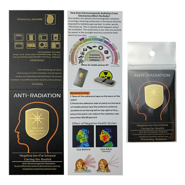 Latest 24K Anti 5G Scalar Energy Sticker EMF Protection Anti Radiation Sticker Chip EMR Scalar Energy Sticker for Phone