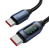 Kabel Data Toocki Safe Stable 100W PD dengan Layar Digital, Inti Tembaga Berlapis Timah 6-Strand untuk Rumah dan Kantor
