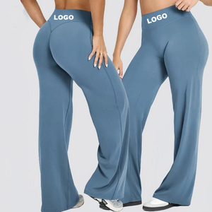 Leggings Deportivos Personalizados <span class=keywords><strong>con</strong></span> Corte Acampanado, Cintura Alta, Secado Rápido, Levanta Glúteos, <span class=keywords><strong>Pantalones</strong></span> de Yoga de Pierna Ancha <span class=keywords><strong>para</strong></span> Gimnasio y Fitness <span class=keywords><strong>para</strong></span> Mujer - Product Image 1