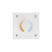 Contrôleur LED bicolore T2 12-24VDC, panneau tactile en verre mural, variateur LED, 2K/8KKHz