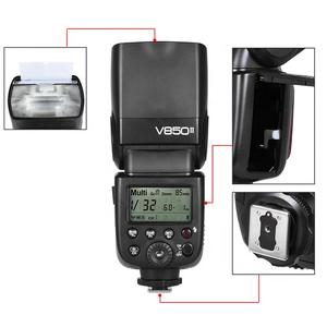 แฟลชกล้องแบบหัวกลม V850II สำหรับกล้องรุ่นต่างๆ ใช้สำหรับถ่ายภาพกลางแจ้ง พร้อมไฟ LED สำหรับการถ่ายภาพ - Product Image 5