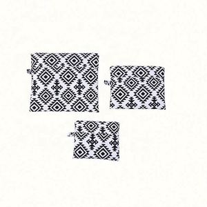 Nuevo Set de 3 Organizadores de Equipaje Plegables de Poliéster con Patrón Geométrico y Cierre de Cremallera - Product Image 6