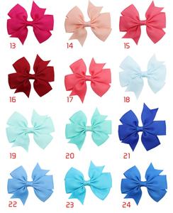 40 الألوان 3 بوصة الحلو الصلبة لون الشريط Grosgrain السنونو الذيل القوس الطفل إكسسورات شعر الأطفال - Product Image 3