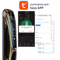 Serrure Intelligente HanDaily de Qualité Supérieure Couleur Or, Verrou de Porte Intelligent Tuya avec Reconnaissance Faciale, Empreinte Digitale et Caméra pour la Maison