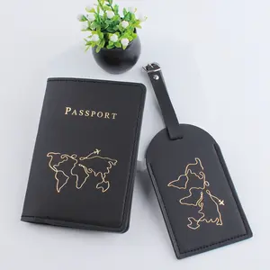 Pasaporte de cuero personalizado y juego de etiquetas de equipaje Favor de la boda Etiquetas de equipaje de regalo