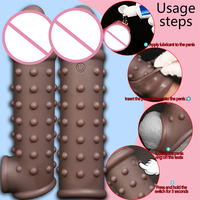 Anneau pénien à 9 modes de vibration Wolf Tooth avec télécommande, manchon extenseur en silicone pour pénis, jouets sexuels