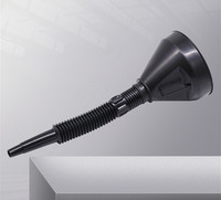 Kit d'entonnoirs flexibles à large ouverture pour huile moteur automobile avec poignée et filtre en maille pour liquides, diesel, kérosène, essence