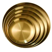 Thick Gold Matte Food Plate