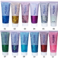 Gel scintillant longue tenue pour le corps et le visage, fard à paupières liquide irisé, crème à paillettes pour maquillage de fête et cosmétiques – Vente en gros