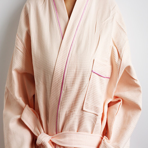 Albornoz de algodón blanco Xinshang para adultos, suave, para spa y hotel - Product Image 2